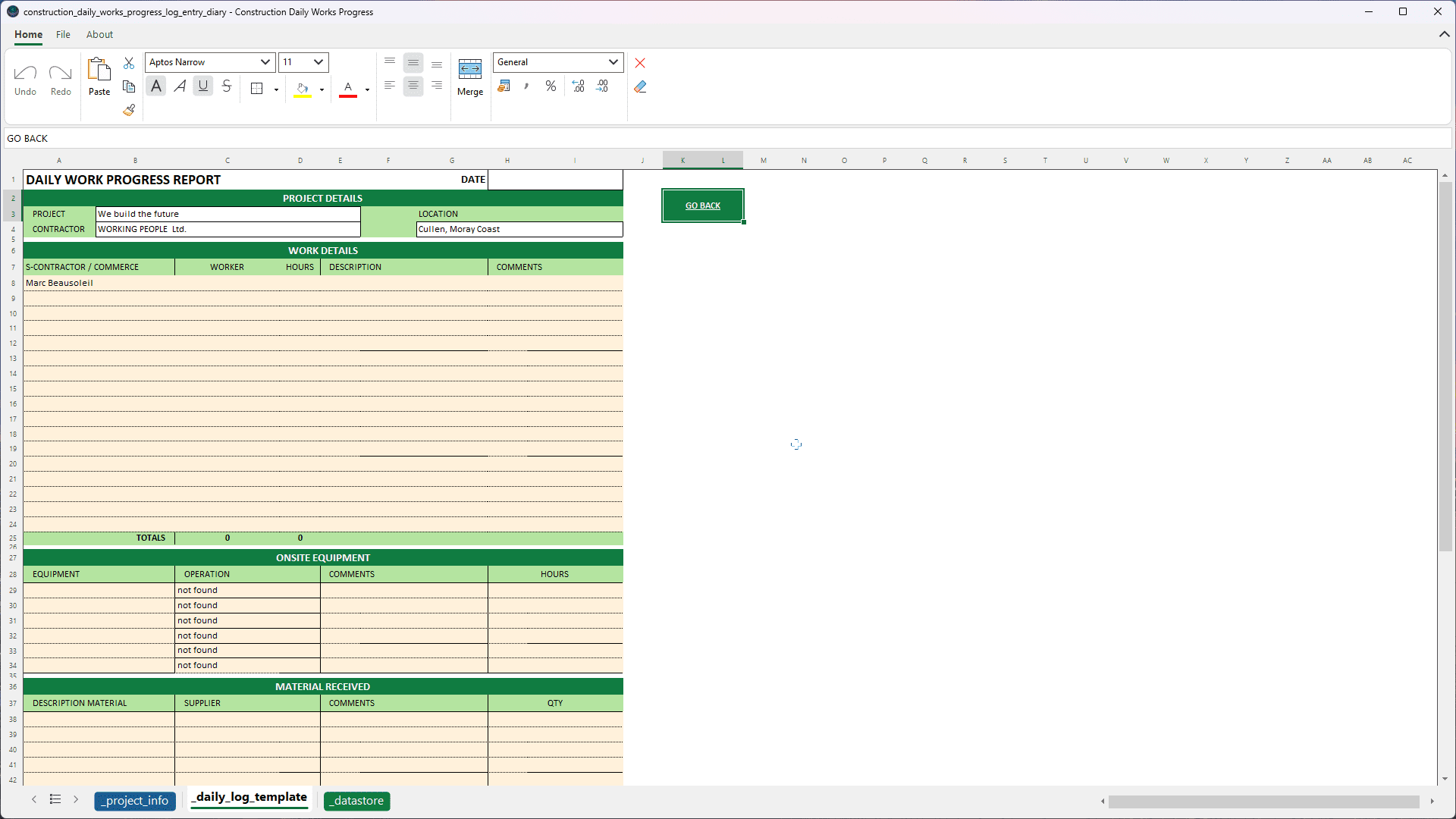 Standalone application interface without macro warnings or exposed structural code